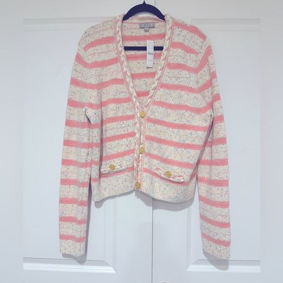 J. Crew space-dyed Pink Lady Cardigan Sweater/ Lady Jacket NWT - Picture 4 of 10